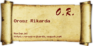 Orosz Rikarda névjegykártya