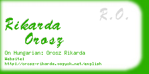 rikarda orosz business card